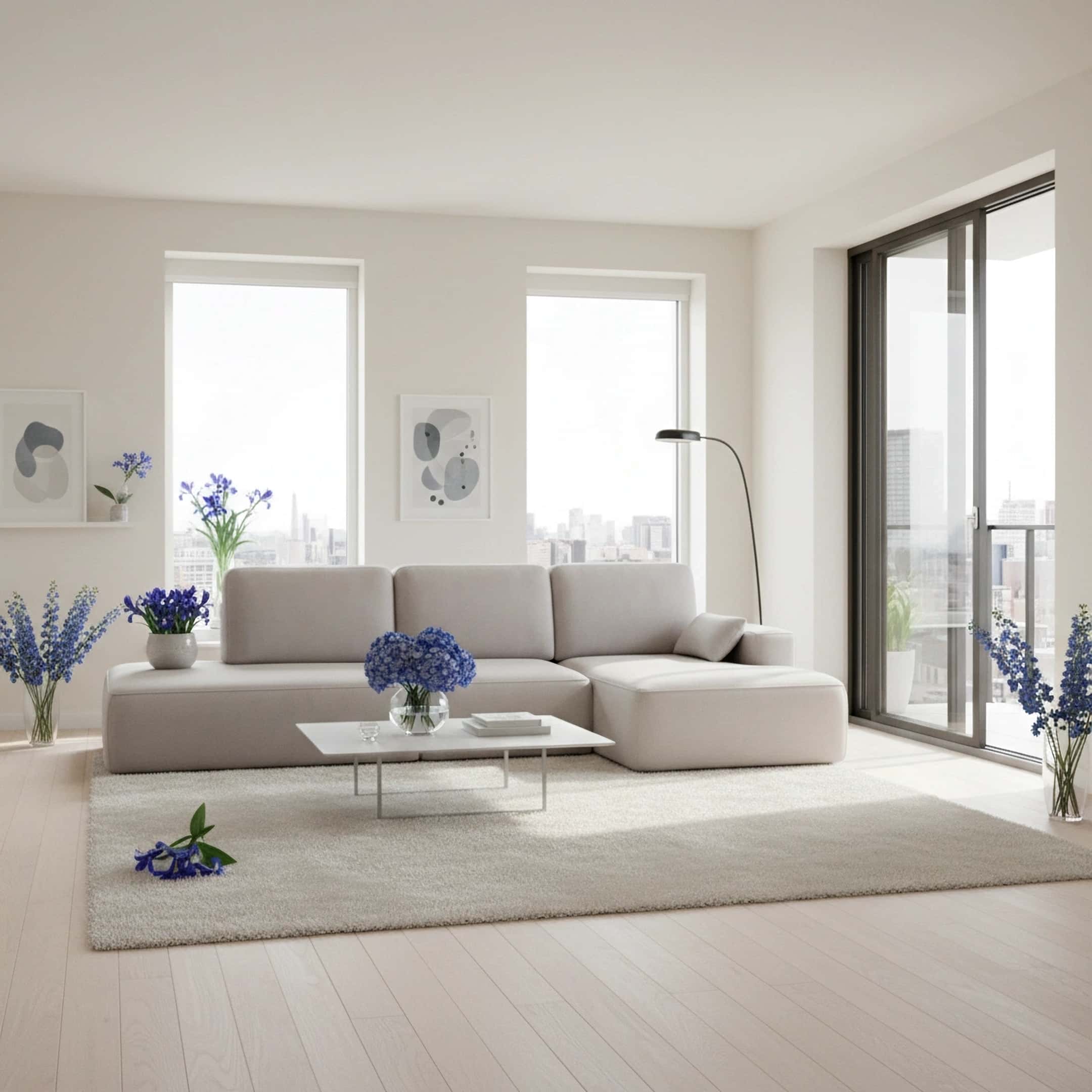 модульный диван серый