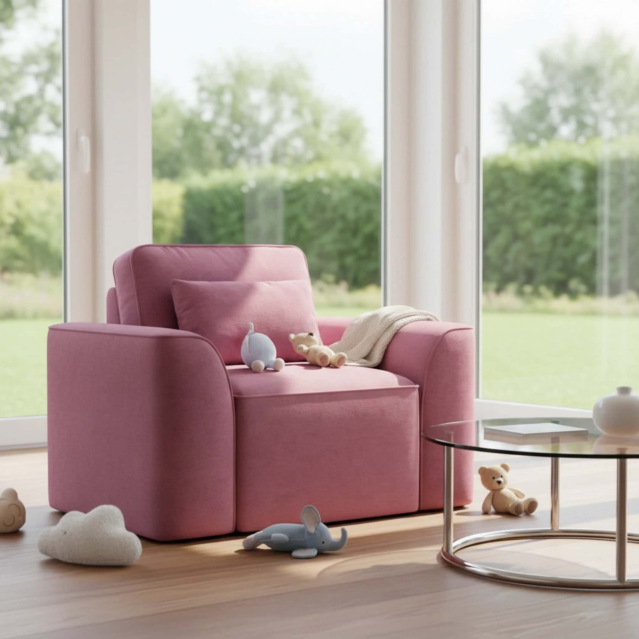 кресло фелицио розовое